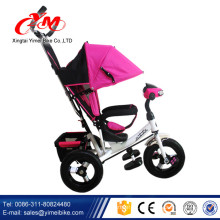 Rosa 12 Zoll Dreirad für Kinder mit Griff und Pedalen / Baby Sport Trike / Kiddo Dreirad